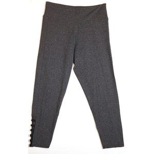 Victoria Sport Capris w black strap bottoms Heather Gray S